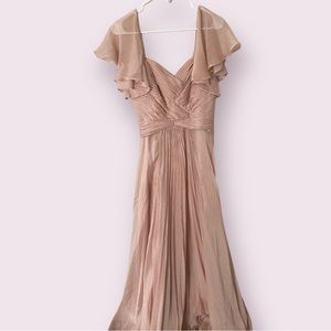 ASOS DESIGN Bridesmaid short sleeve ruched maxi dress